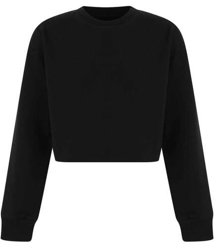 SF Minni Kids Cropped Slounge Sweatshirt - BLK - 45511